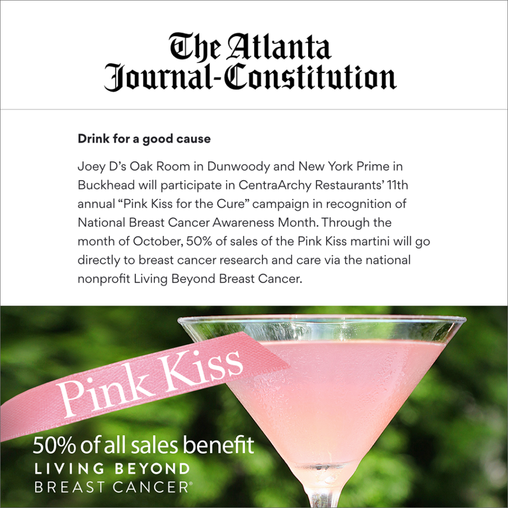 Drink for a good cause, Joey D's from the AJC